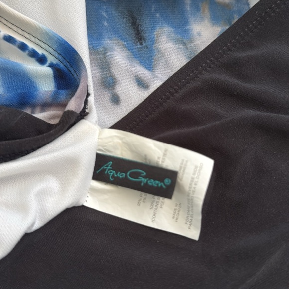 Aqua Green Halter Tankini top - Picture 5 of 6